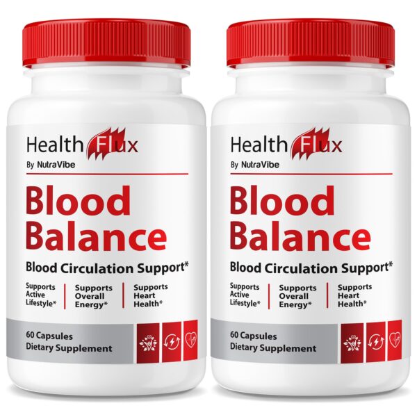 Version 1.0.0 Botellas Health Flux Blood Balance 120 cápsulas paquete doble