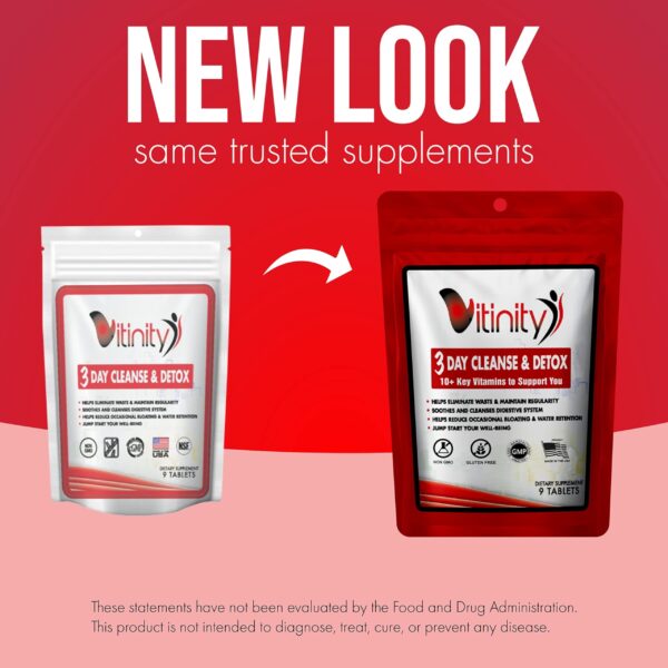 Frascos Vitinity suplementos anti bebida y limpieza