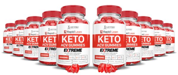 Paquete de gomitas Rapid Lean Keto ACV 2000mg sabor manzana