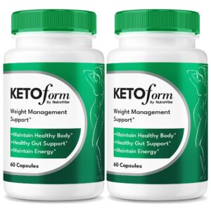 Paquete doble NutraVibe Keto Form cápsulas para dieta keto