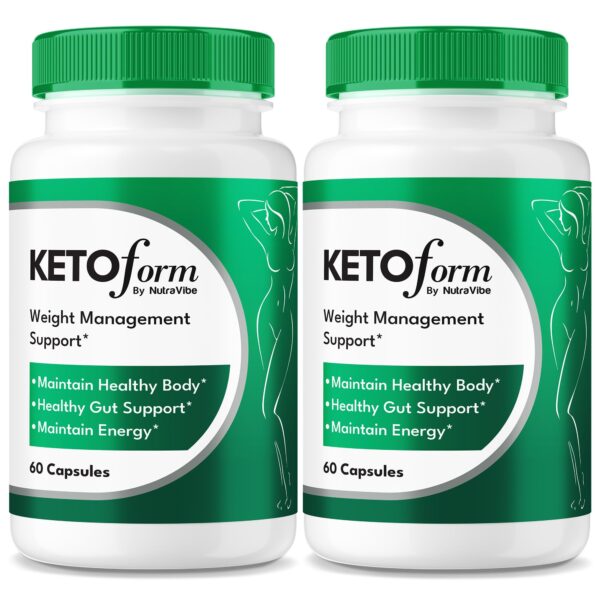 Paquete doble NutraVibe Keto Form cápsulas para dieta keto