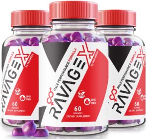 Paquete de gomitas NutraRize Ravage X para hombres
