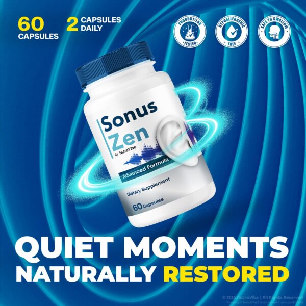 Envase SonusZen fórmula oficial para el oído