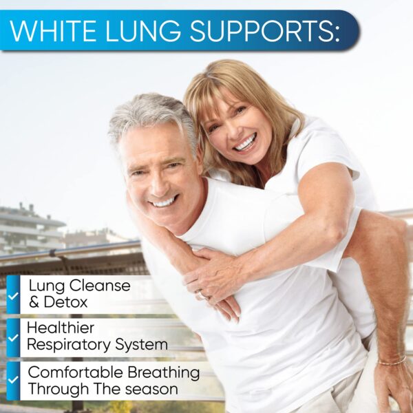 Cápsulas suplemento NutraPro White Lung para pulmones