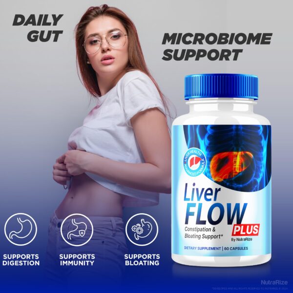 Detalle paquete cápsulas Liver Flow Plus apoyo digestivo