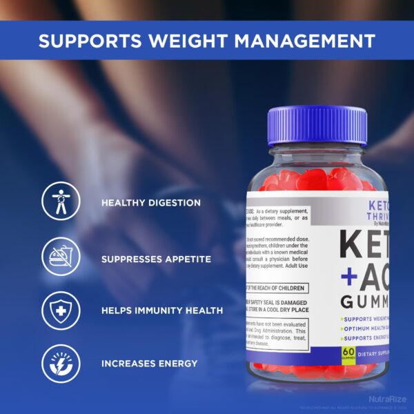 Keto Thrive gomitas ACV para estilo de vida saludable