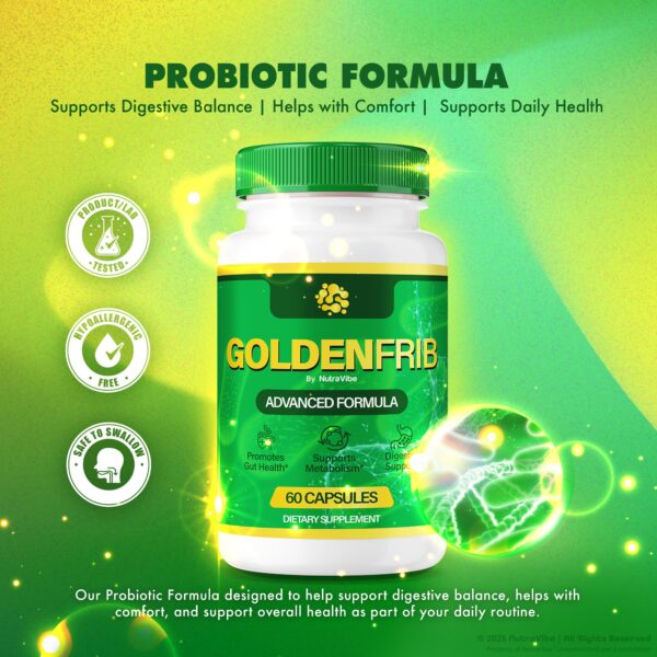 Etiqueta del suplemento digestivo GoldenFrib