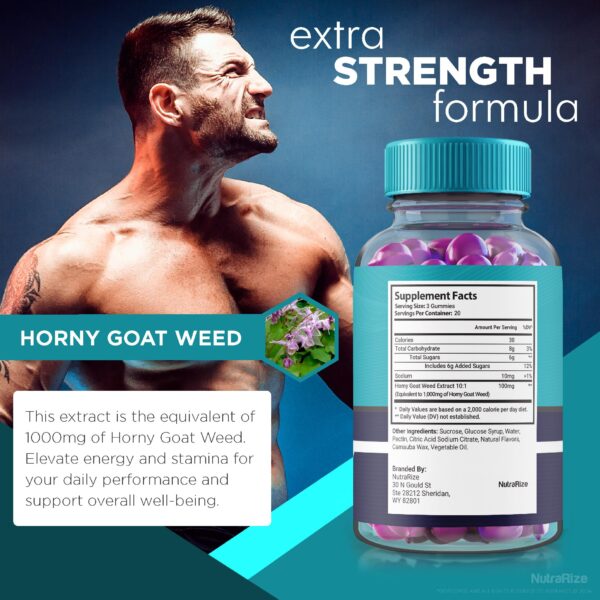 Vigorasm suplemento gomitas para hombres vitamina y energía diaria