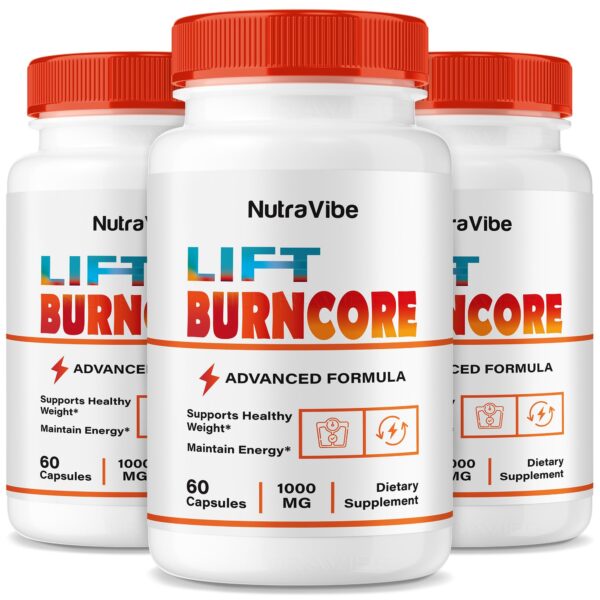 Frasco frontal Lift BurnCore con etiqueta