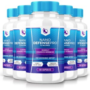 Nano Defense Pro suplemento para uñas 300 cápsulas 5 paquetes
