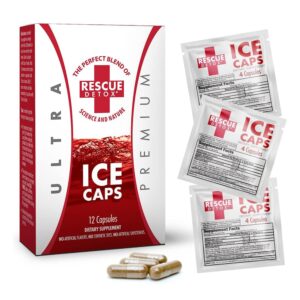 Rescue Detox ICE CAPS frasco 12 cápsulas para limpieza corporal