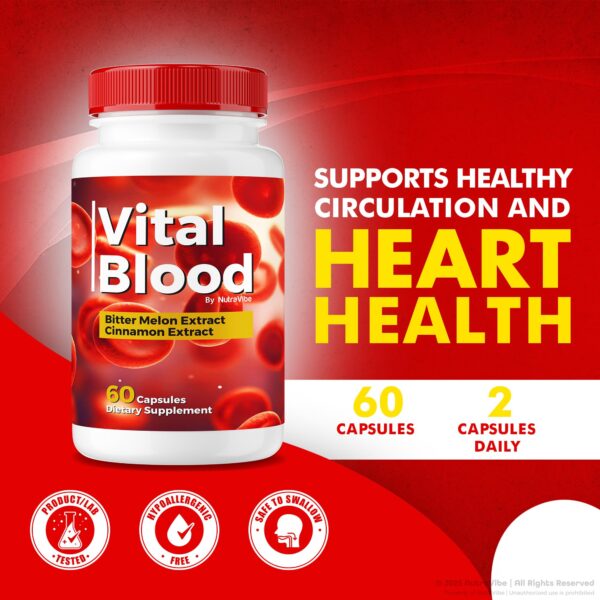 Capsulas Vital Blood ingredientes naturales para salud