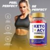 Vista cercada de gomitas KetoPeak Keto ACV 1000MG quemar grasa