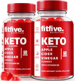 Gomitas Keto ACV FitFive Nutrition paquete 2 frascos