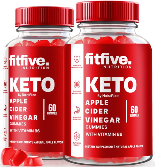 Gomitas Keto ACV FitFive Nutrition paquete 2 frascos