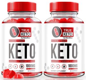 Paquete de 2 gomitas True Keto ACV 1000MG suplemento keto