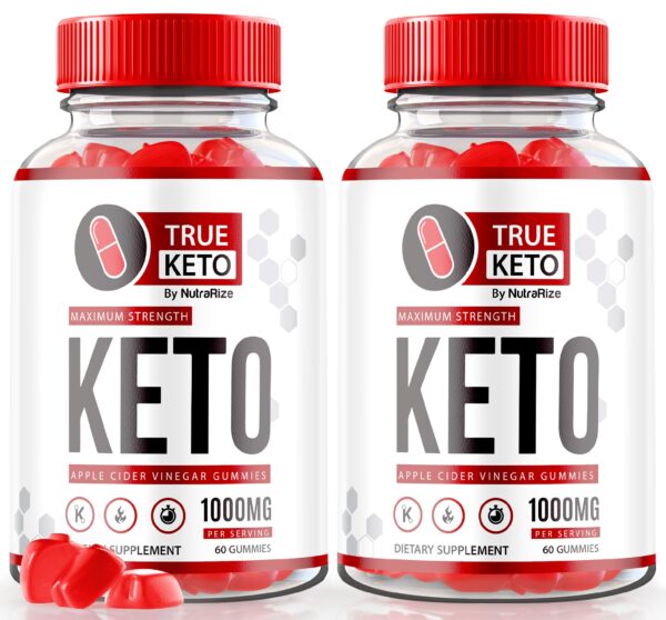 Paquete de 2 gomitas True Keto ACV 1000MG suplemento keto