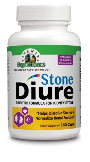 Cápsulas Diure Stone suplemento diurético natural para riñones