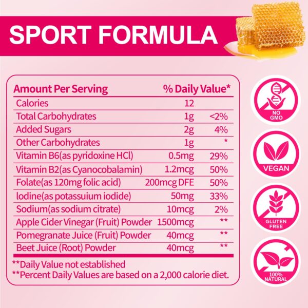 Empaque frontal gomitas Keto ACV vinagre sidra manzana mujeres