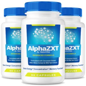 Paquete de 3 cápsulas Alpha ZXT para memoria y enfoque