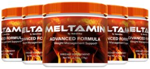 Frasco de polvo Meltamin fórmula premium para energía