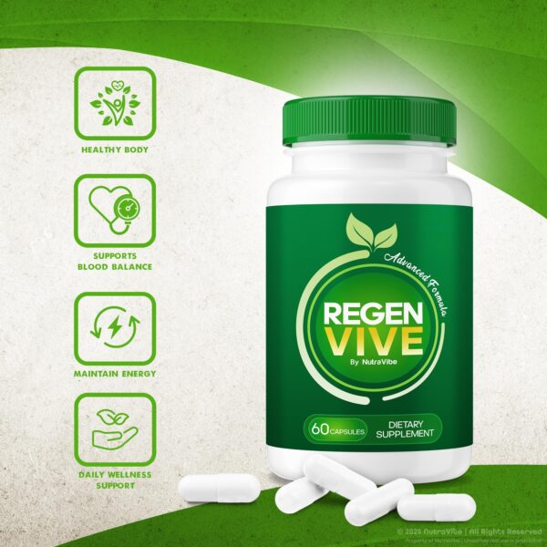 Version 1.0.0 Ingredientes naturales para fórmula Regenvive de apoyo corporal