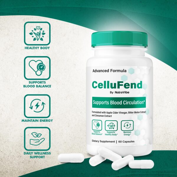 Cápsulas saludables CelluFend para flujo y función natural