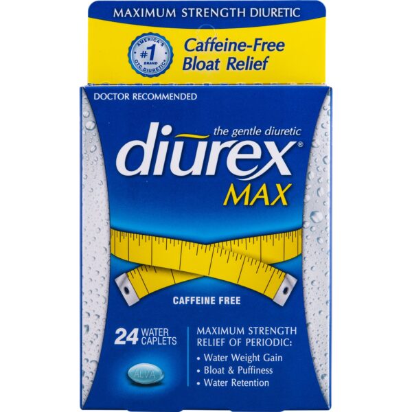 Paquete Diurex Max para alivio temporal sin cafeína ni aspirina