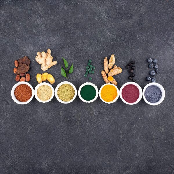 Detalle etiqueta polvo Buchu Prescribed For Life 4:1