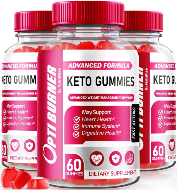 Paquete de Gomas Opti Burner Keto NutraRize, 180 unidades