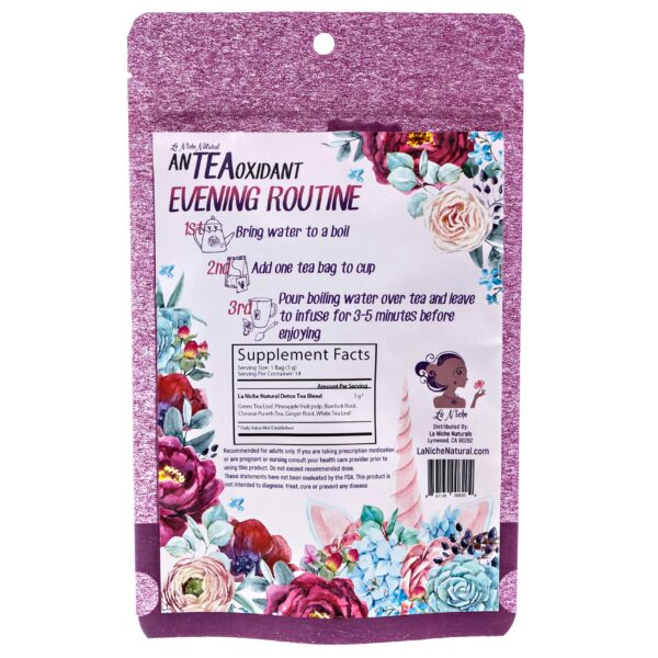 Hojas y hierbas naturales del té detox La Niche Natural para colon sano