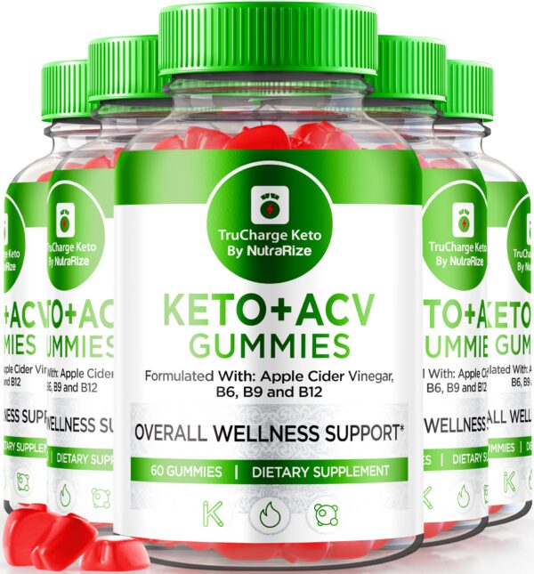 Paquete de gomitas TruCharge Keto ACV para dieta keto y salud