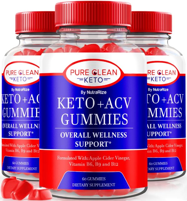gomitas pure clean keto vinagre sidra paquete 3