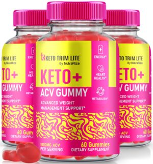 Gomitas Keto Lite Trim ACV paquete de 3 para pérdida de peso