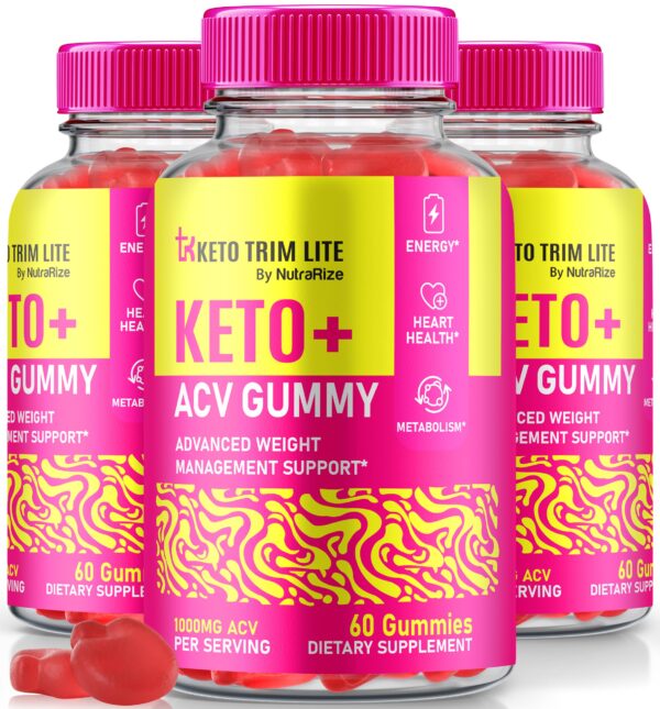 Gomitas Keto Lite Trim ACV paquete de 3 para pérdida de peso