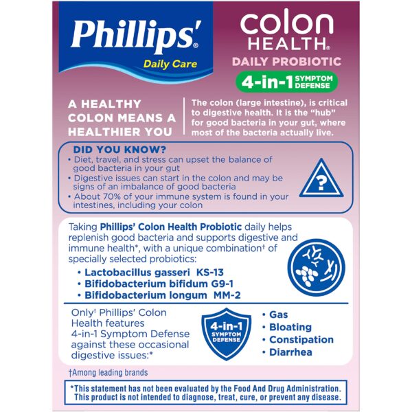 Paquete doble cápsulas Phillips' Colon Health para digestión