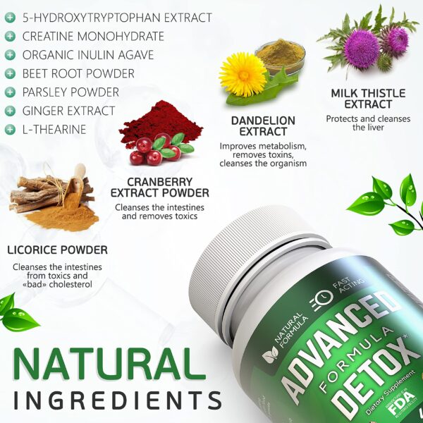 Caja Salutem Vita detox fórmula avanzada con prueba multi panel