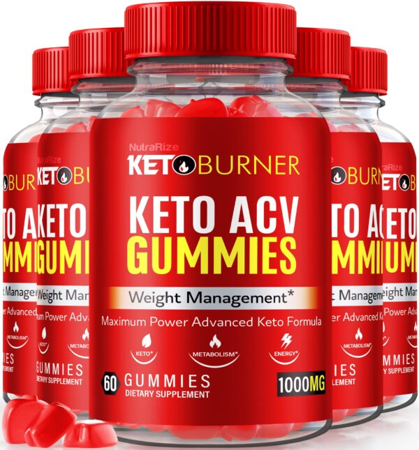Paquete de 5 gomitas Keto Burner ACV para pérdida de peso natural