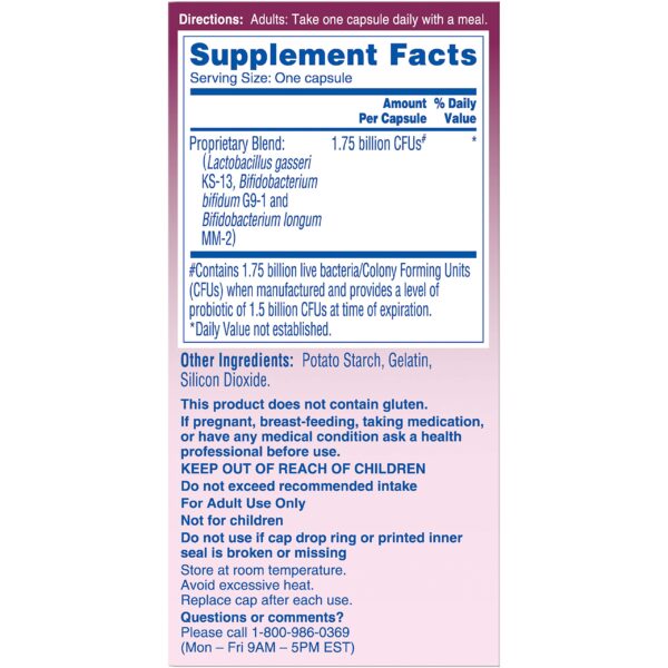 Suplemento probiótico para salud digestiva e inmune 30 cápsulas