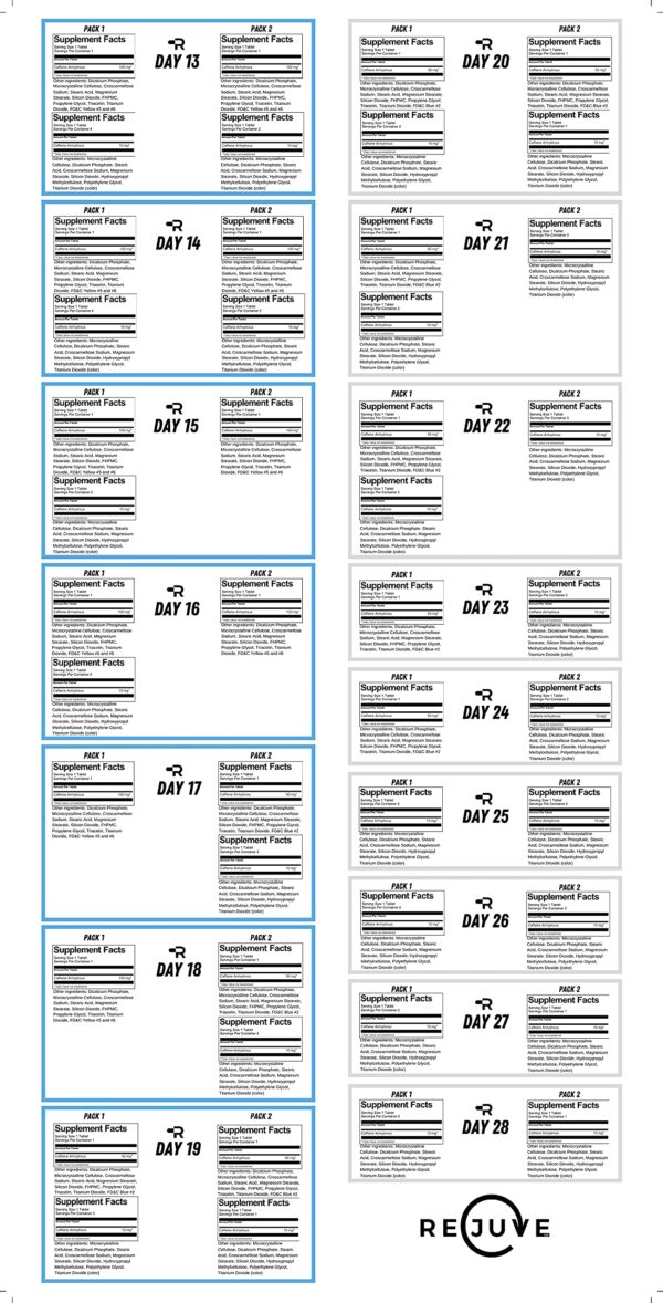 REJUVE kit para dejar cafeína con plan personalizado y ajustes de dosis