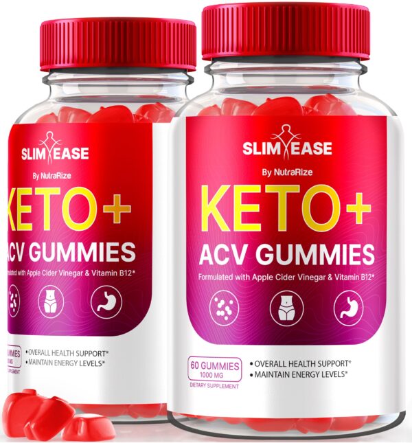 Paquete Slim Ease Keto ACV gominolas para pérdida de peso 60 unidades