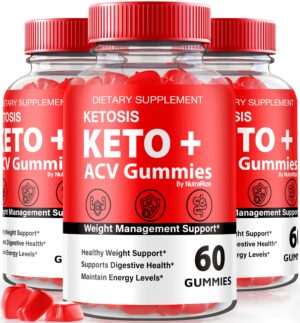 Gomitas Ketosis Keto + ACV NutraRize paquete de 3