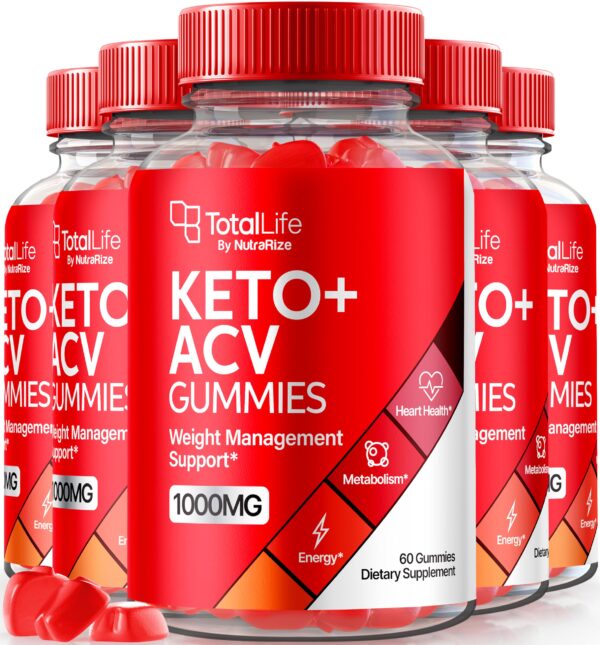 Total Life Keto ACV Gomitas frasco y etiqueta