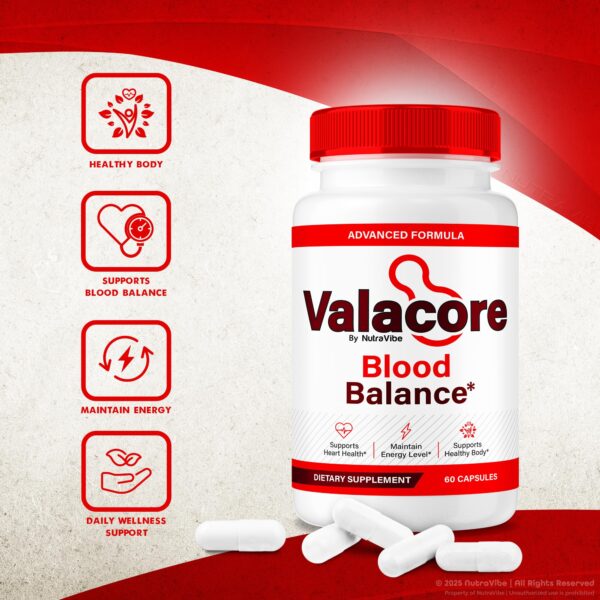 Presentación de Valacore Blood Balance para consumo diario saludable