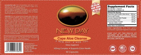 Cápsulas vegetales Cape Aloe con probióticos liberación prolongada