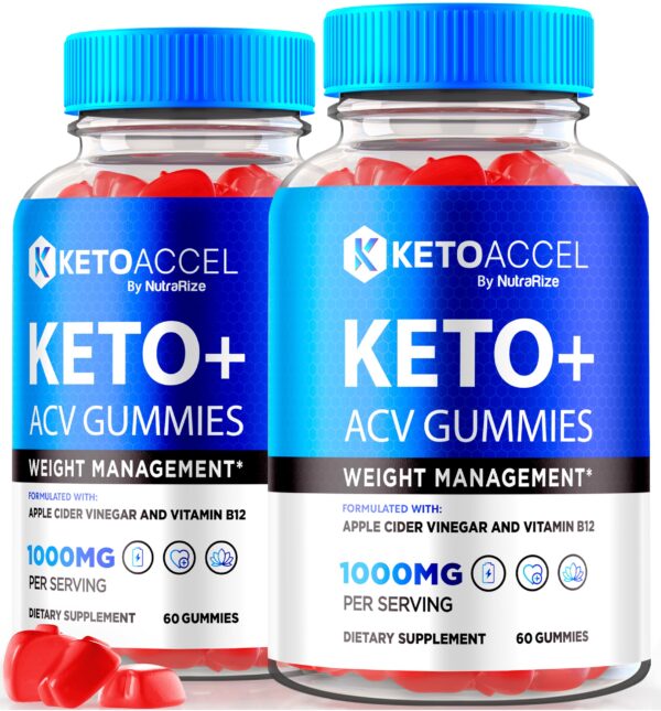 Paquete doble gomitas KetoAccel ACV para pérdida de peso