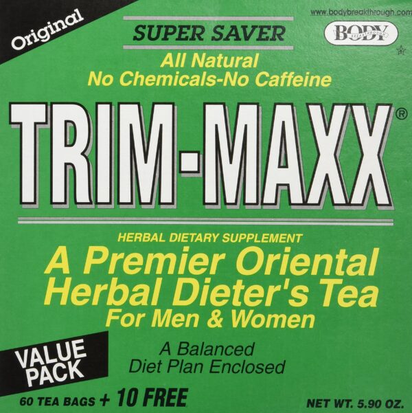 taza de té body brkthrough trim-maxx original 70 bolsas