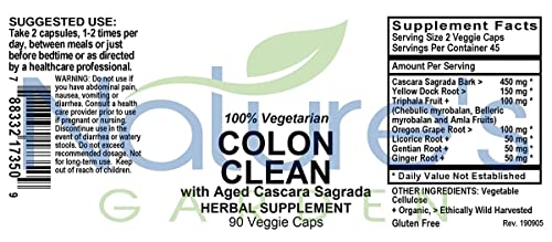 Cápsulas vegetales Nature's Garden Essentials para colon saludable