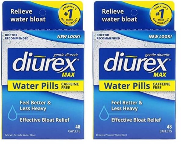 Diurex Max diurético sin cafeína 48 unidades paquete 2