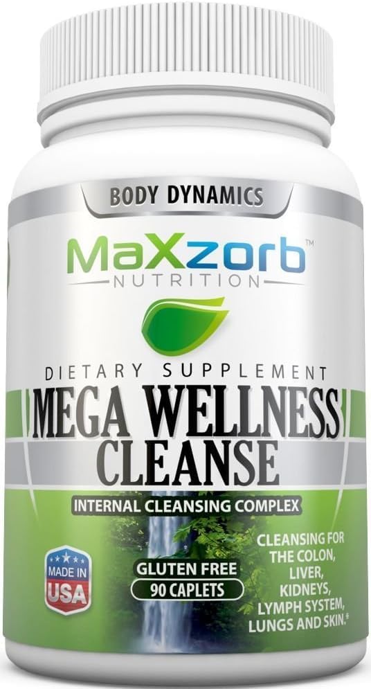 botella suplemento MaXzorb Nutrition Mega Wellness Cleanse 90 cápsulas